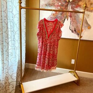 Poupette St. Barth Pink & Green Summer Dress